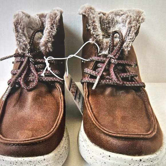 Sketchers Shoes bobs skipper Hang Glider Brown Faux fur Ankle boots New ! 🔥🔥 - Picture 10 of 11